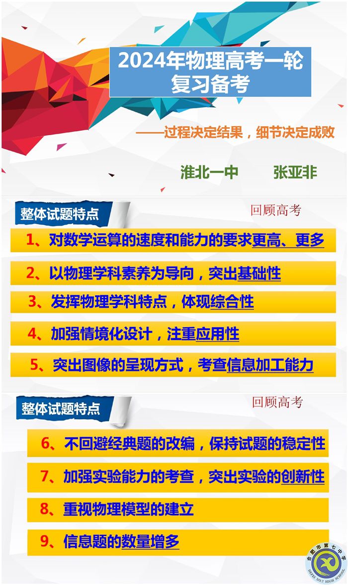 物理篇：安徽省2024屆高考一輪備考規(guī)劃及實(shí)施策略研討會(圖2)
